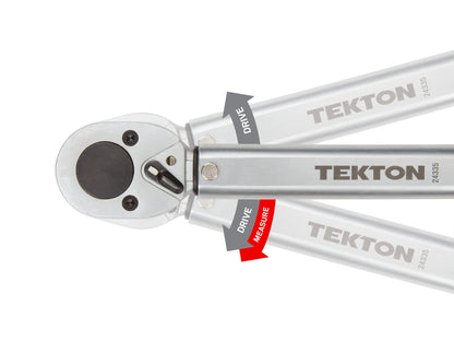 TEKTON 1/2 Inch Drive Micrometer Torque Wrench (10-150 ft.-lb.) | 24335