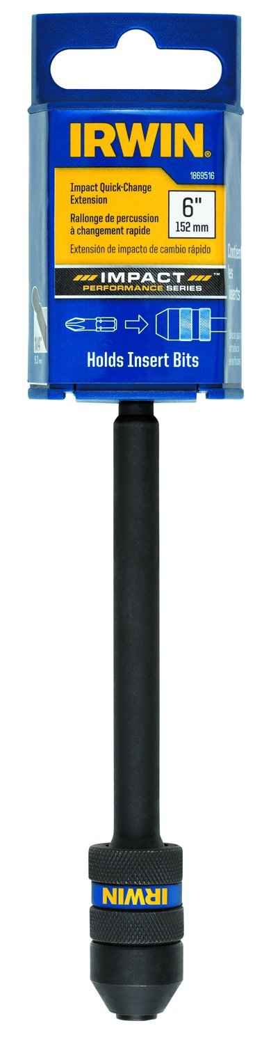 Irwin Tools IRWIN 1869516 Impact Performance Series Quick Change Bit Extension, 1/4-Inch Shank, 6-Inch
