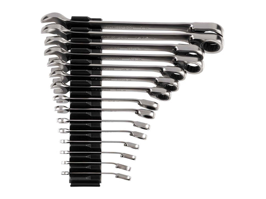 TEKTON Reversible 12-Point Ratcheting Combination Wrench Set with Modular Organizers, 15-Piece (1/4-1 in.) | WRC94301