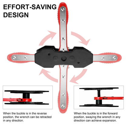 Brake Caliper Compression Tool with 2 Brake Caliper Hooks, 2 Brake Disc Lubricant, 5 in 1 Professional Caliper Piston Compressor Tool Brake Pad Spreader for Single/Twin/Quad Piston Calipers, extended