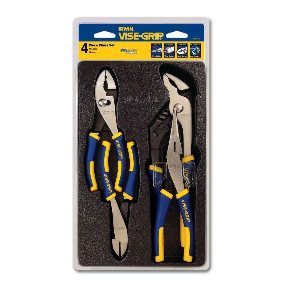 IRWIN VISE-GRIP Pliers Set, 4-Piece (2078707), Blue