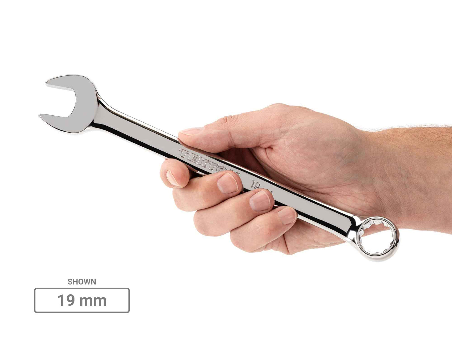 TEKTON Combination Wrench Set with Rack, 19-Piece (6-24 mm) | WCB91202