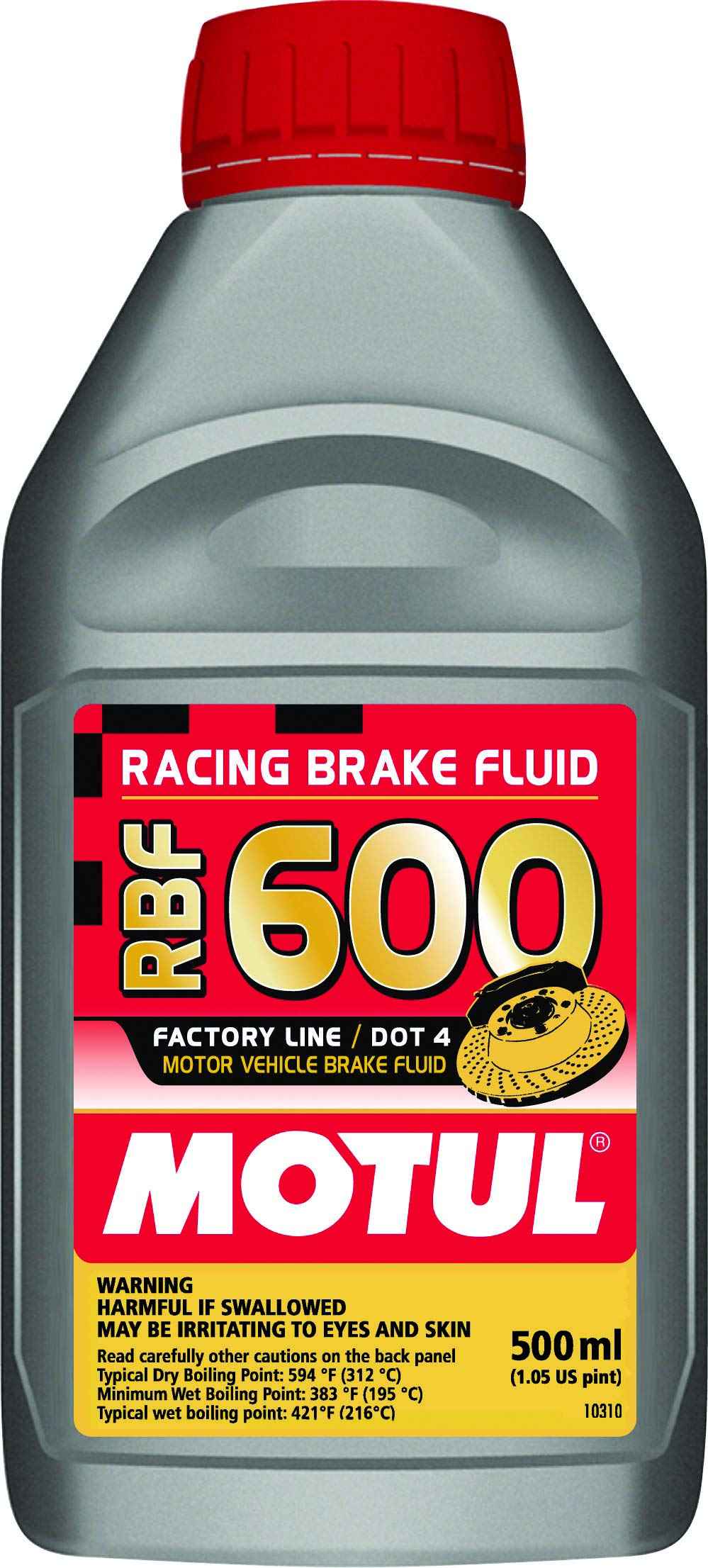 Motul MTL100949 8068HL RBF 600 Factory Line Dot-4 100 Percent Synthetic Racing Brake Fluid-600, 500. ml