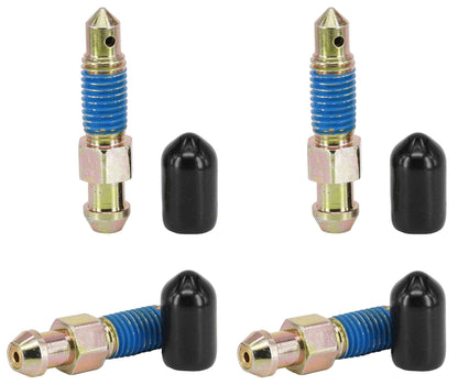 Dsnaduo 4 PCS Speed Bleeder, Bleeder Valve, Brake Bleeder Screws, Quick Bleeders with Dust Caps, M7x1.0-34.5mm, H9411-4, 105400, 639570