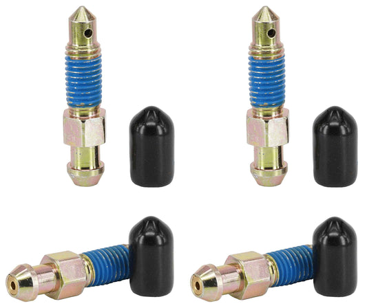 Dsnaduo 4 PCS Speed Bleeder, Bleeder Valve, Brake Bleeder Screws, Quick Bleeders with Dust Caps, M7x1.0-34.5mm, H9411-4, 105400, 639570