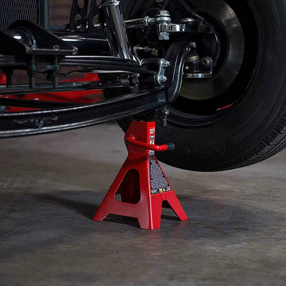 BIG RED AT42002R-3 Torin Jack Stands (1 Pair): Exceptional Use for Cars, Sedans, and Most Automobiles - 2 Ton (4,000 lb.) Capacity, Red