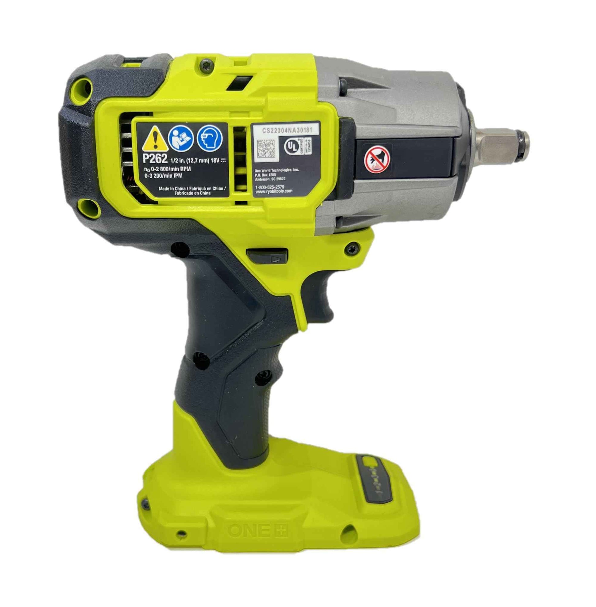 RYOBI - ONE+ HP 18V Brushless Cordless 4-Mode ½ in. Impact Wrench (Tool Only) - P262 (Renewed)