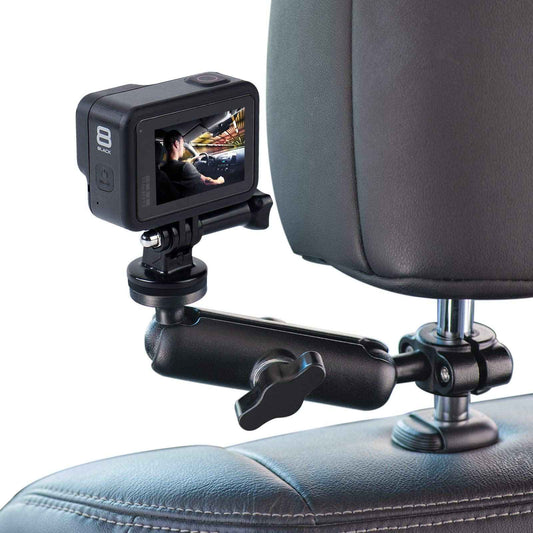 WADAHEFA 360° Rotating Sports Camera Bracket, Motorcycle Rearview Mirror, car seat mounting Bracket, Used for Go Pro Hero5/6/7/8/9 + Sports Camera Accessories.