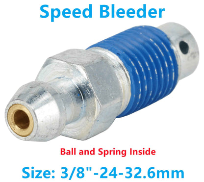 Dsnaduo 4-Piece Speed Bleeder Kit - Quick Bleeders with Dust Caps, 3/8"-24 x 32.6mm, H9402-4, 12701, 13901, 6858, 639590,639600
