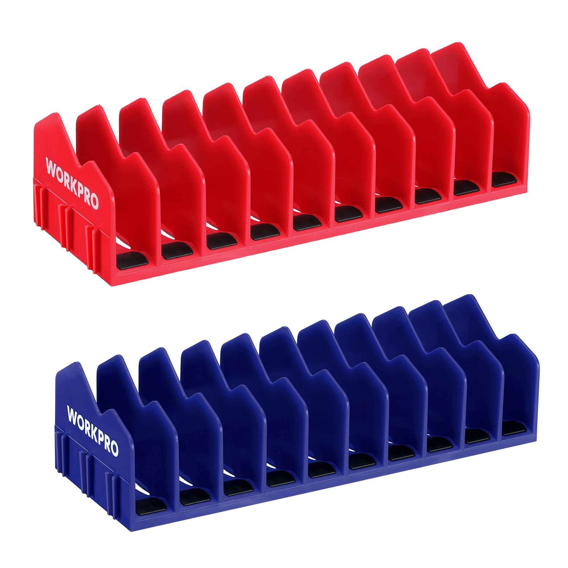 WORKPRO 2-Pack Plier Organizer Rack, Pliers Holder and Cutter Organizers with Non-Slip Rubber Base, 20-Slot Tool Box Organizer, Tool Drawer Organizer, Tool Storage, Plier Rack (Pliers Not Included)