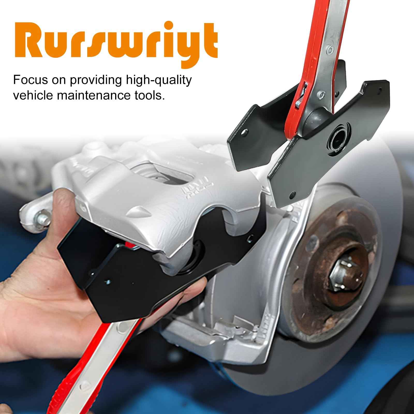 Brake Caliper Compression Tool with 2 Brake Caliper Hooks, 2 Brake Disc Lubricant, 5 in 1 Professional Caliper Piston Compressor Tool Brake Pad Spreader for Single/Twin/Quad Piston Calipers, extended