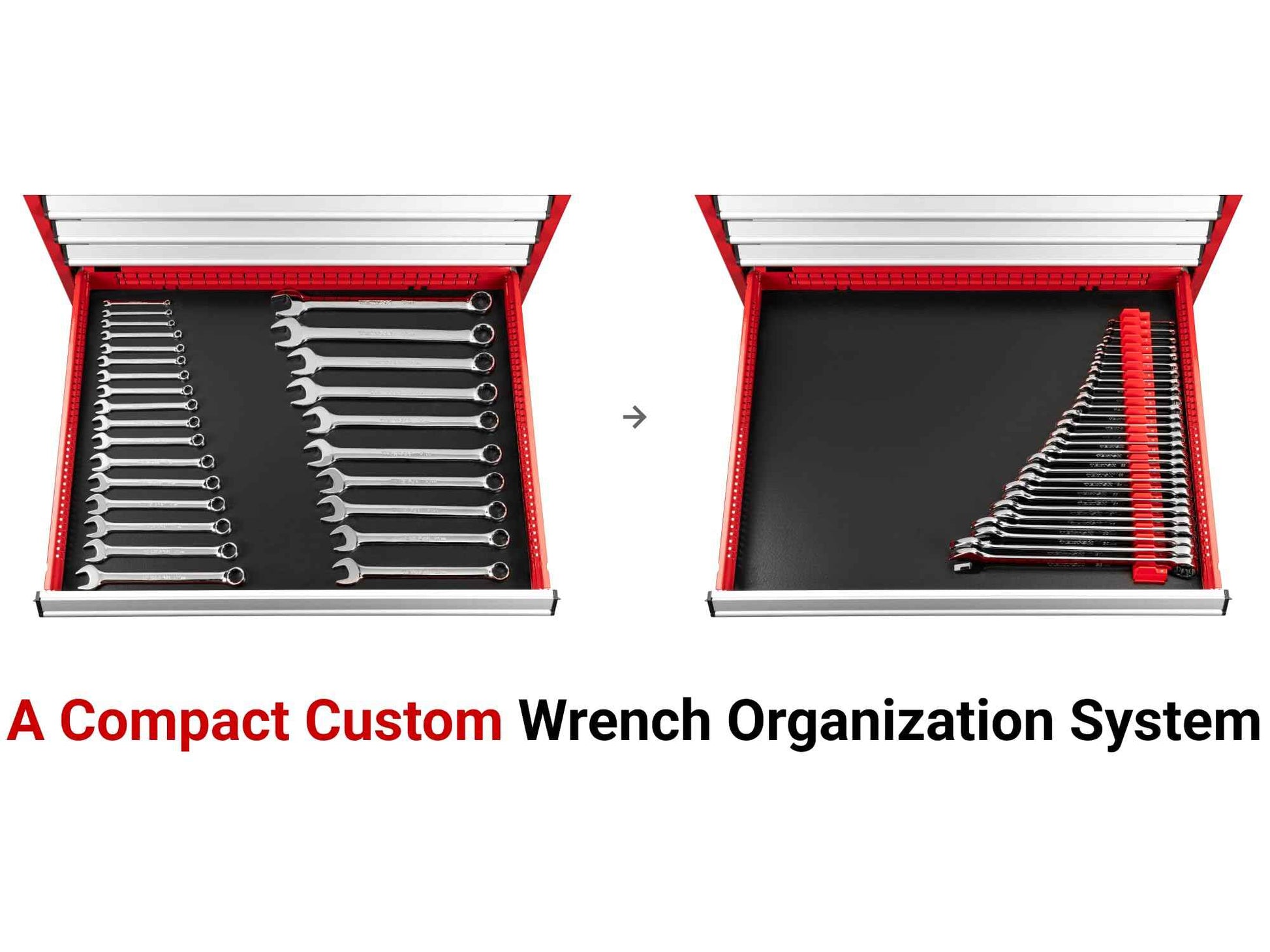TEKTON Combination Wrench Set with Modular Organizers, 34-Piece (1/4-1 in., 6-24 mm) | WCB95302