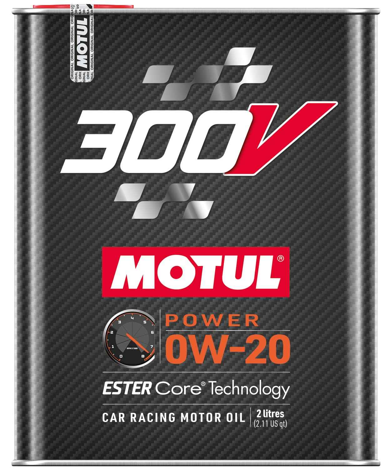 Motul 110813 300V 0W-20 POWER Car Racing Motor Oil Full Synthetic Engine Lubricant 2 Liter High Performance 4-Stroke Ester Core