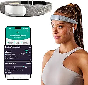 Muse S Athena: The Brain Sensing Headband - Neurofeedback Devices for Meditation Tracking and Monitoring - Multi Sensor Biofeedback Devices with Sound Feedback Guidance - Opal (Light Grey)