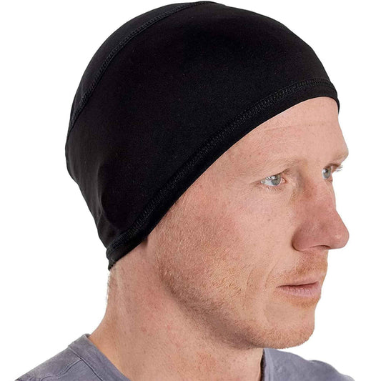 Tough Headwear Skull Cap - Skull Caps for Men - Motorcycle and Bike Helmet Liner - Hard Hat Cooling Hats - Mens and Womens No Sweat Head Caps - Cool Running Beanie Black