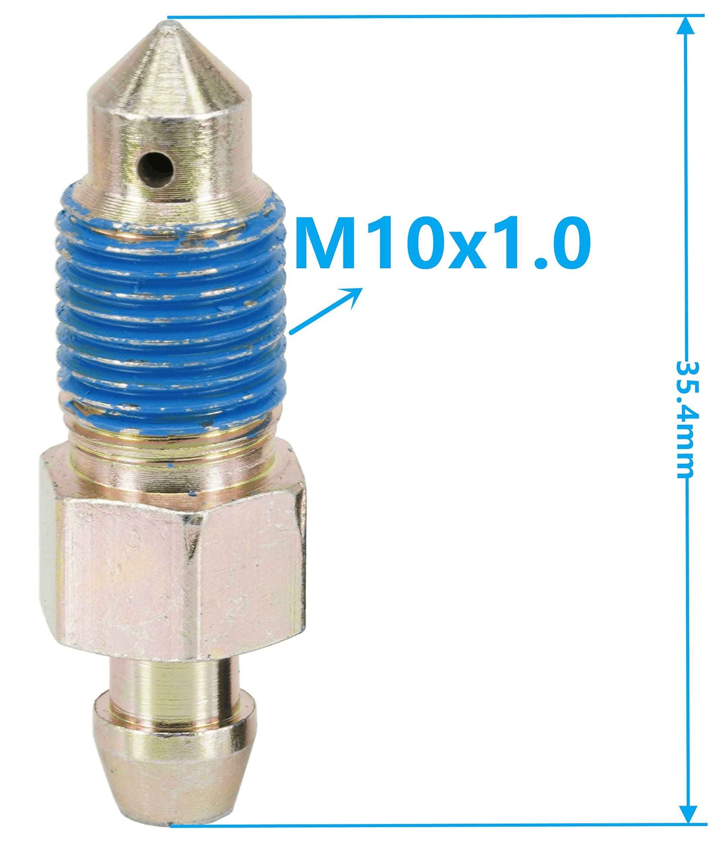 Dsnaduo 4-Piece Speed Bleeder Kit with Dust Caps - M10x1.0-35.4mm, H9410-4, 107392, 639560