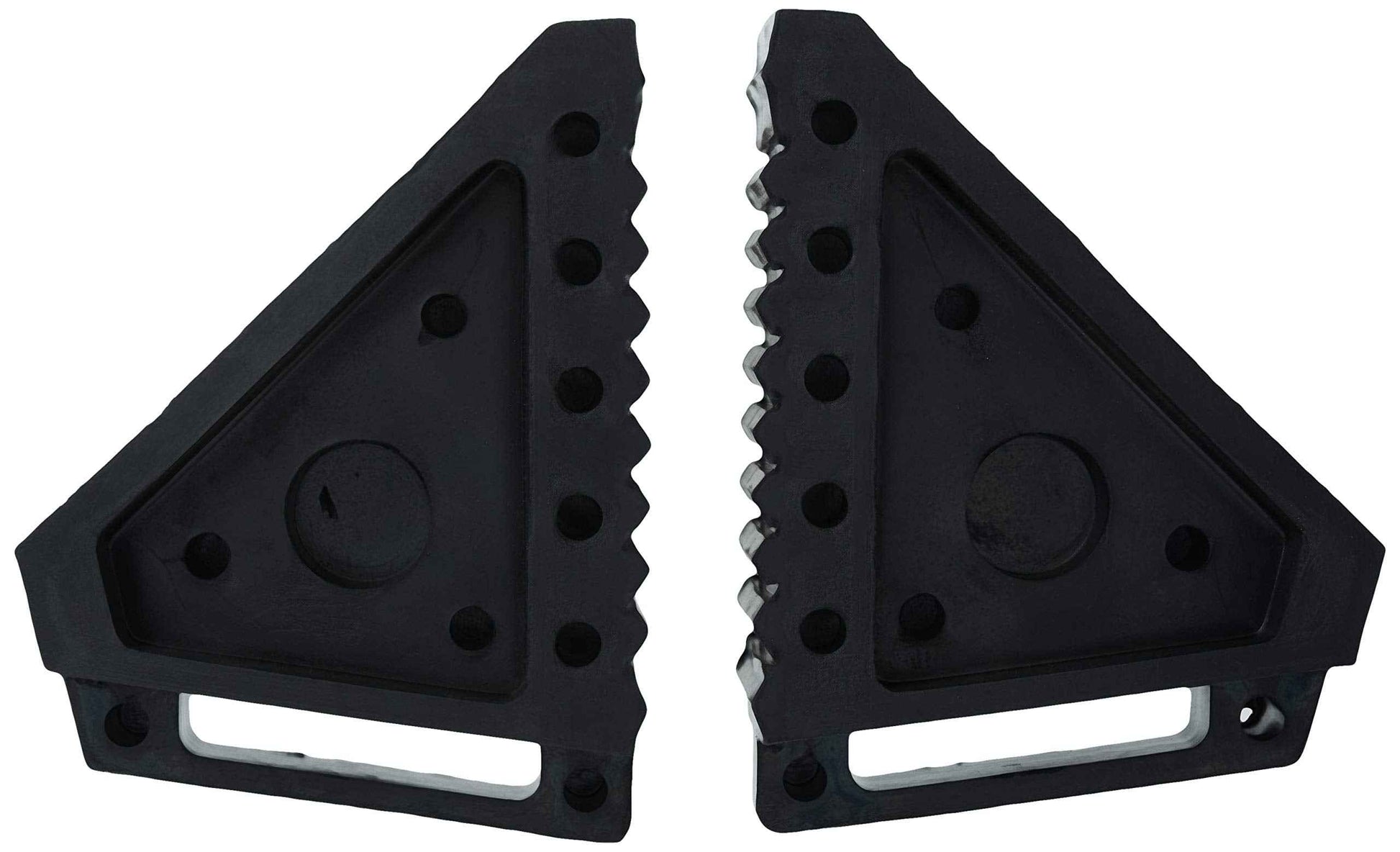 MAXXHAUL 70472 Solid Rubber Heavy Duty Black Wheel Chock 2-Pack, 8" x 4" x 6"