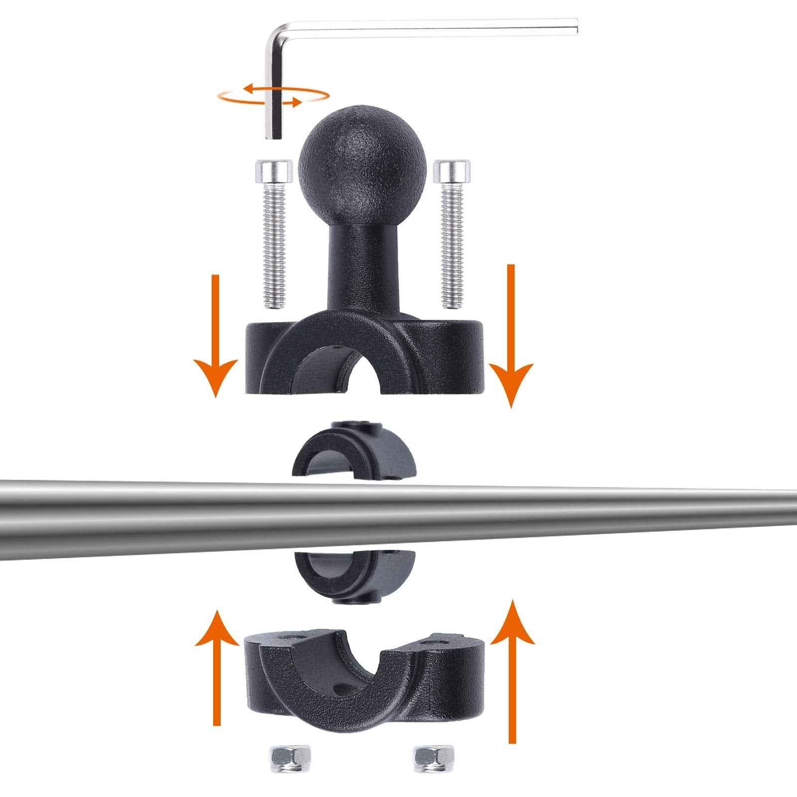 WADAHEFA 360° Rotating Sports Camera Bracket, Motorcycle Rearview Mirror, car seat mounting Bracket, Used for Go Pro Hero5/6/7/8/9 + Sports Camera Accessories.