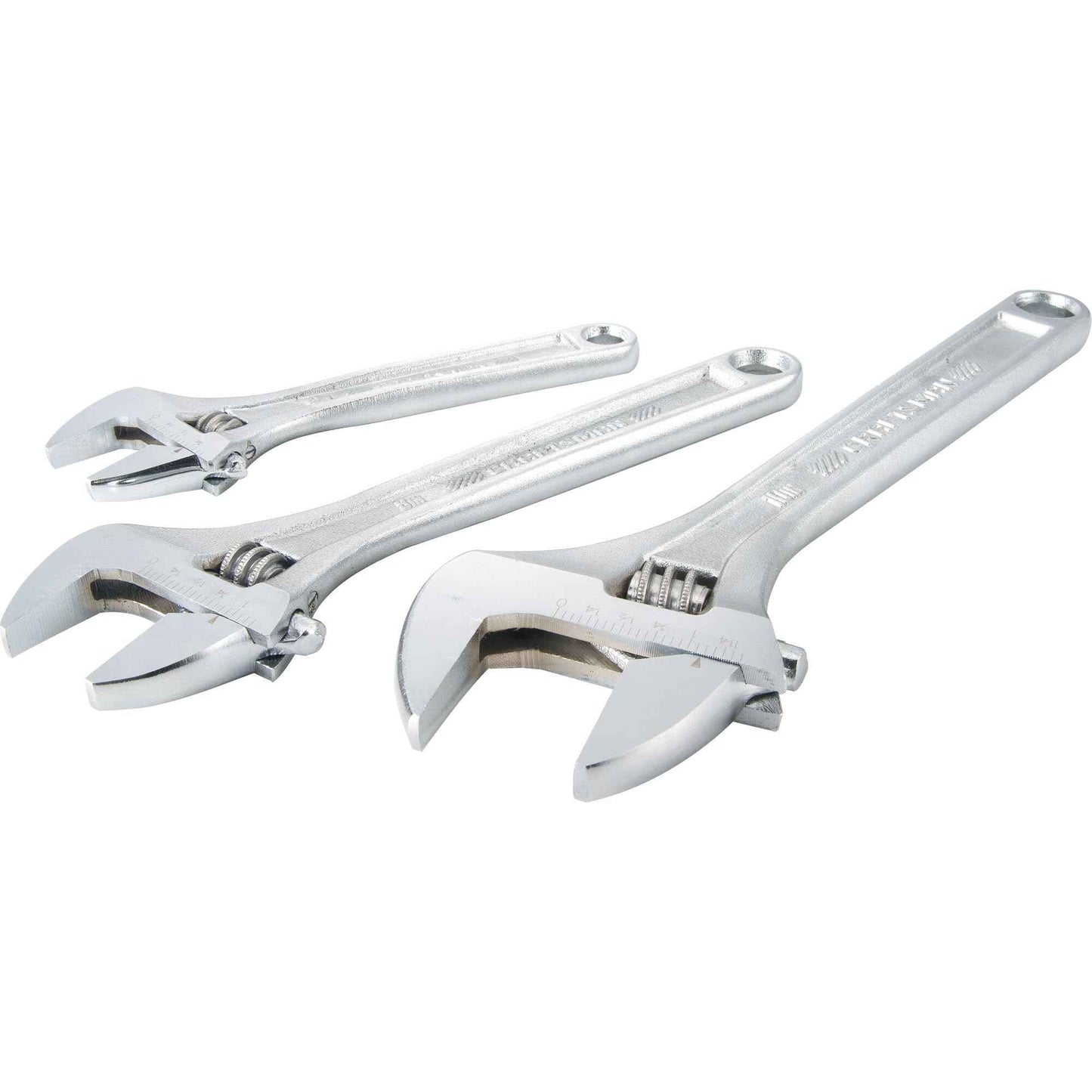CRAFTSMAN Adjustable Wrench Set, 3-Piece All Steel, Metirc and SAE Scale (CMMT12001)