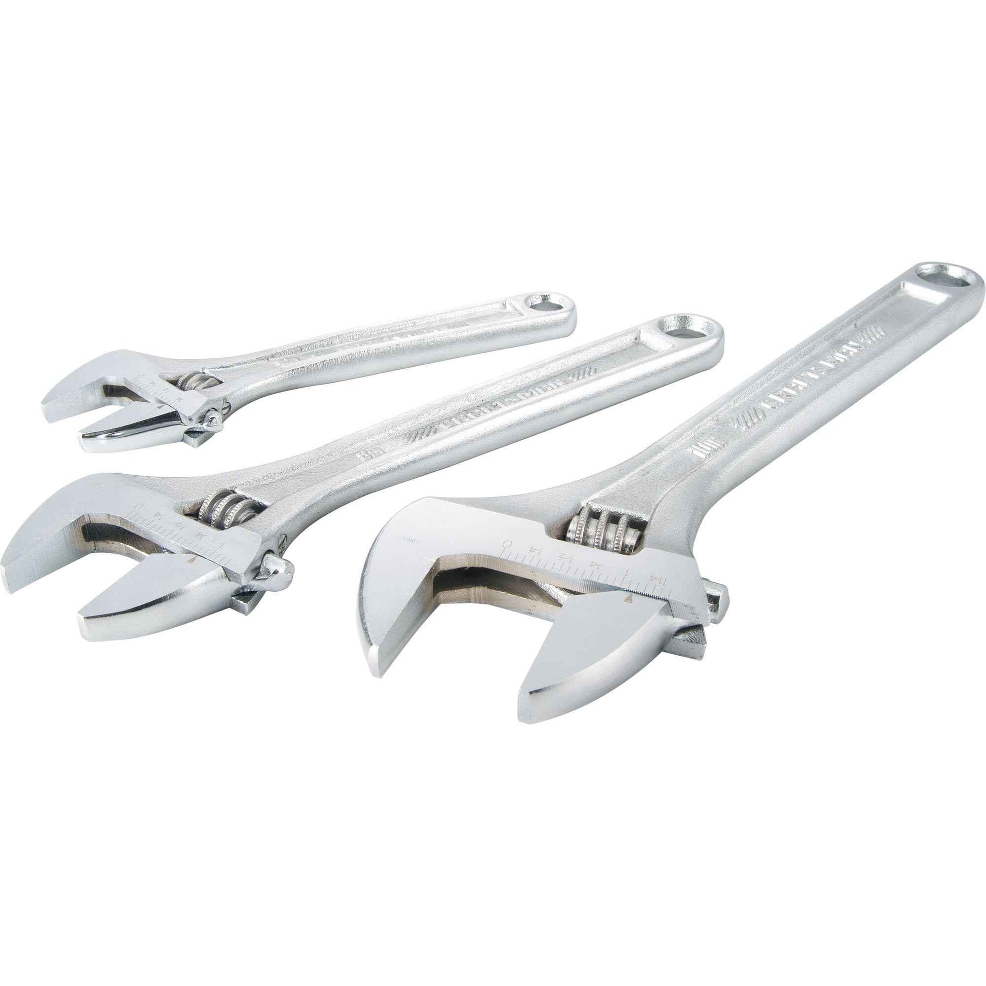 CRAFTSMAN Adjustable Wrench Set, 3-Piece All Steel, Metirc and SAE Scale (CMMT12001)
