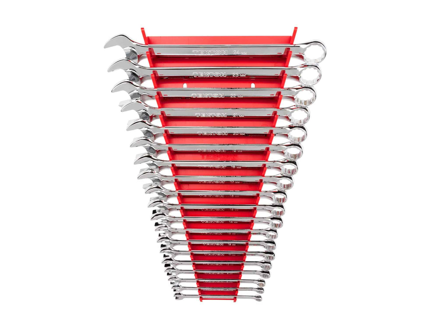 TEKTON Combination Wrench Set with Rack, 19-Piece (6-24 mm) | WCB91202