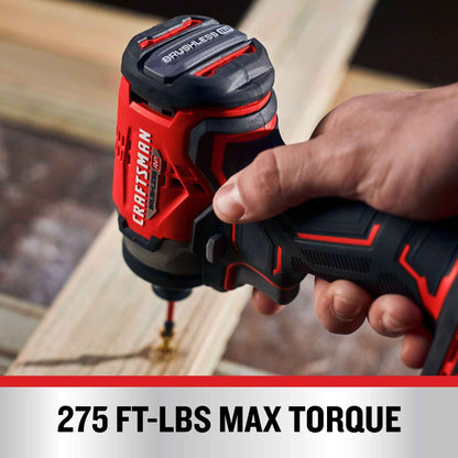 CRAFTSMAN V20 Cordless Impact Wrench, 1/2 inch, Bare Tool Only (CMCF921B)