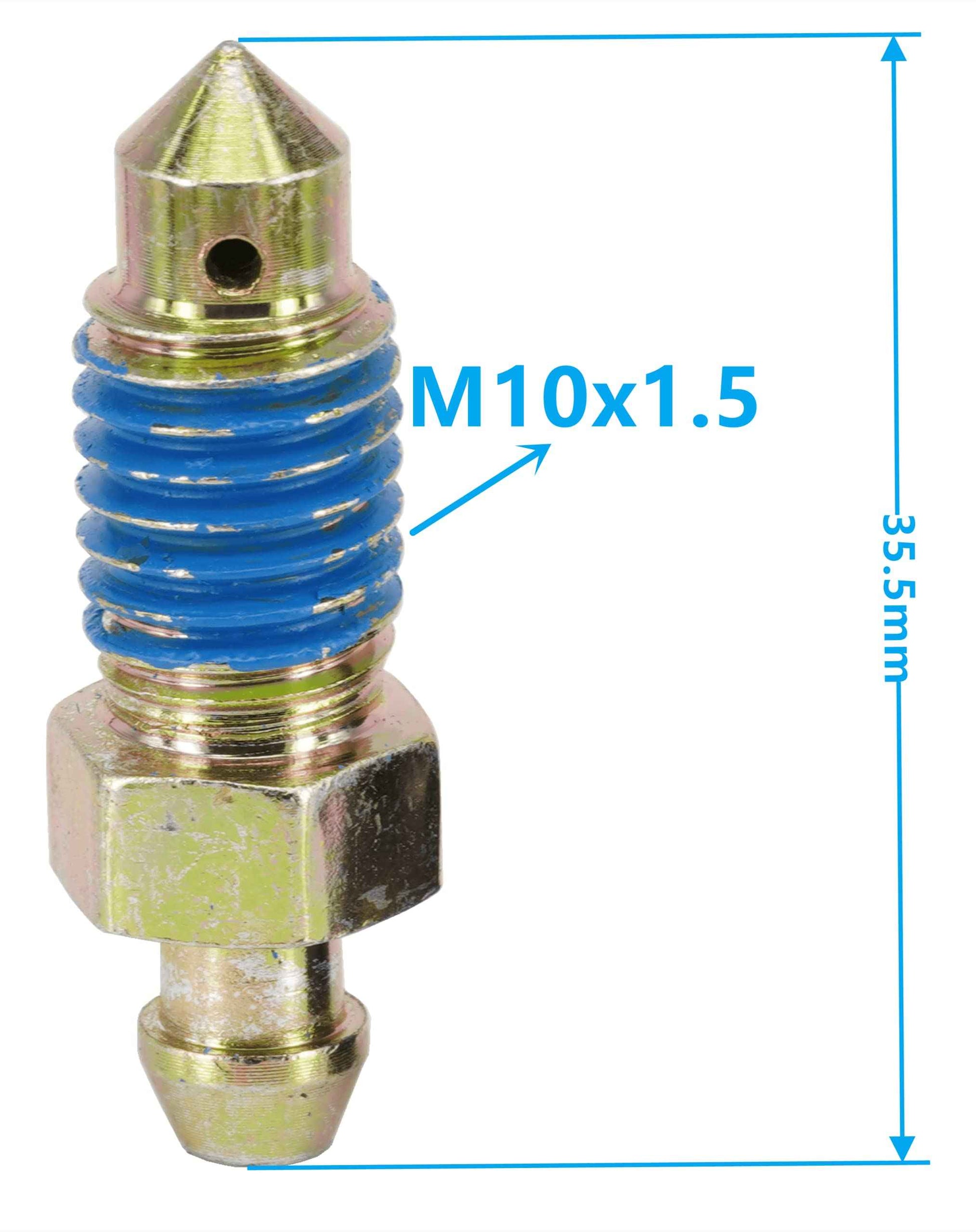 Dsnaduo 4 PCS Speed Bleeder,Bleeder Valve,Quick Bleeders with Dust Caps M10x1.5-35.5mm, H9406-4, 13908, 12702, 105407, 639580