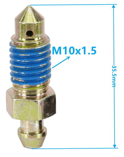 Dsnaduo 4 PCS Speed Bleeder,Bleeder Valve,Quick Bleeders with Dust Caps M10x1.5-35.5mm, H9406-4, 13908, 12702, 105407, 639580