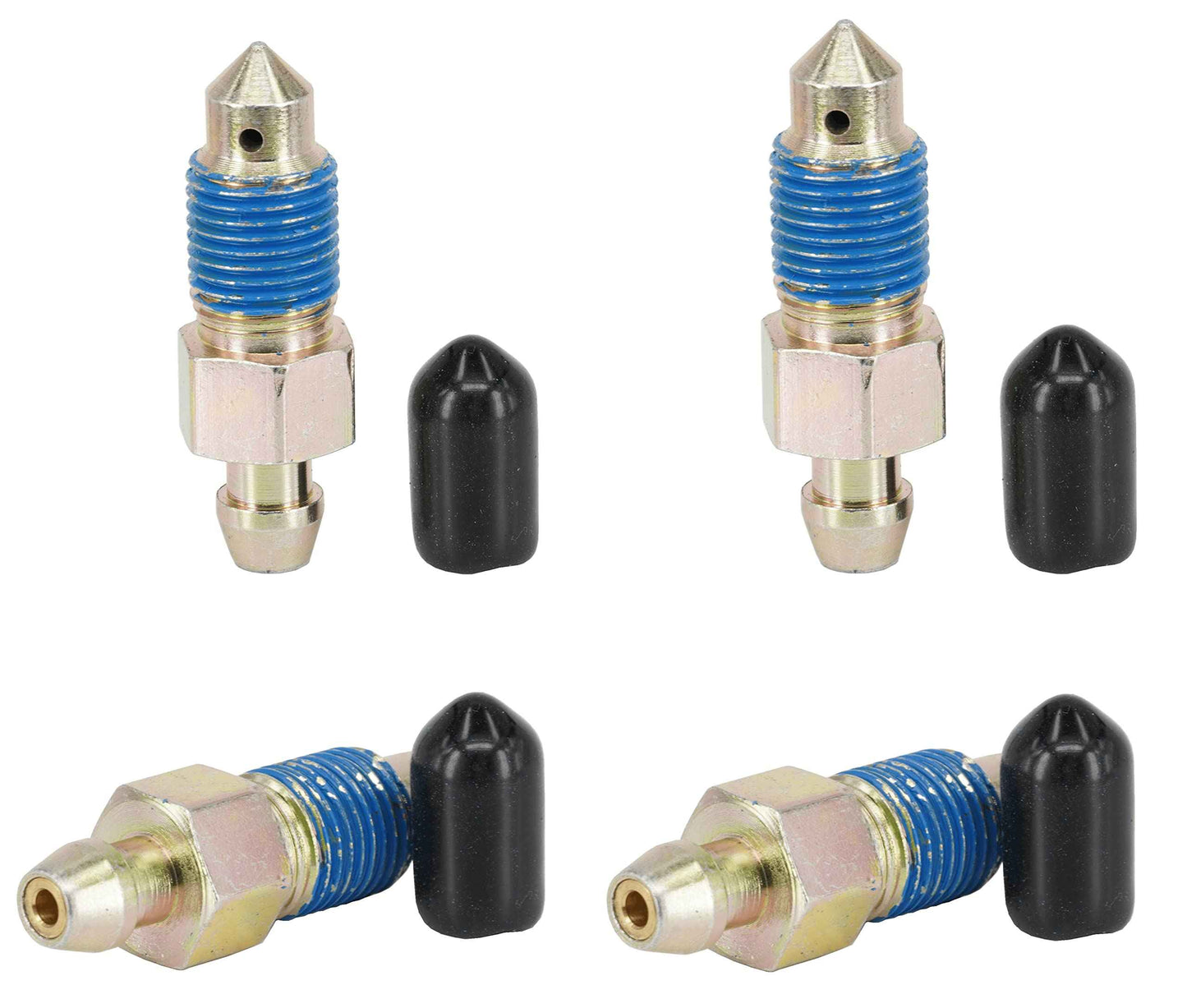 Dsnaduo 4-Piece Speed Bleeder Kit with Dust Caps - M10x1.0-35.4mm, H9410-4, 107392, 639560