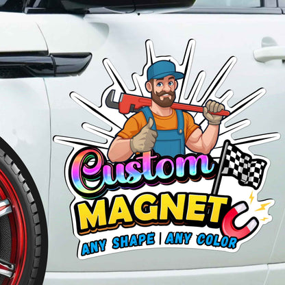 Custom Car Magnet with Your Logo ║ Advertise Your Business Vehicle Magnetic ║ Professionally Printed for Your Car Van Truck ║ Reflective Option Available║ We Print All Made in The USA