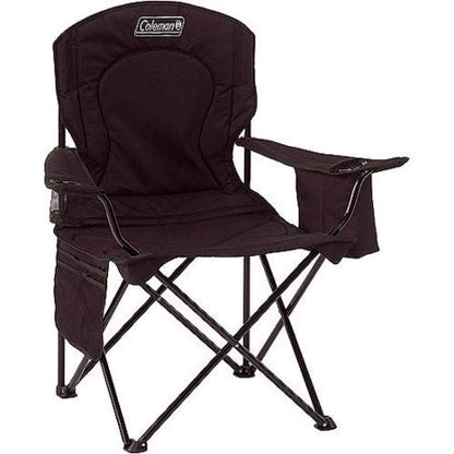 Coleman Portable Camping Chair with 4-Can Cooler, Cushioned Seat & Back with Side Pockets & Cup Holder, Carry Bag Included, Great for Camping, Tailgating, Firepits, Patio, & More