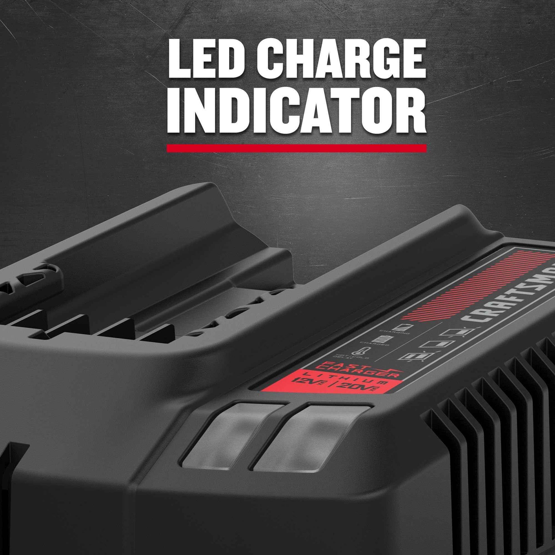 CRAFTSMAN 20V Power Tool Battery 2-Pack, Lithium-ion with Charger (CMCB204-2CK)