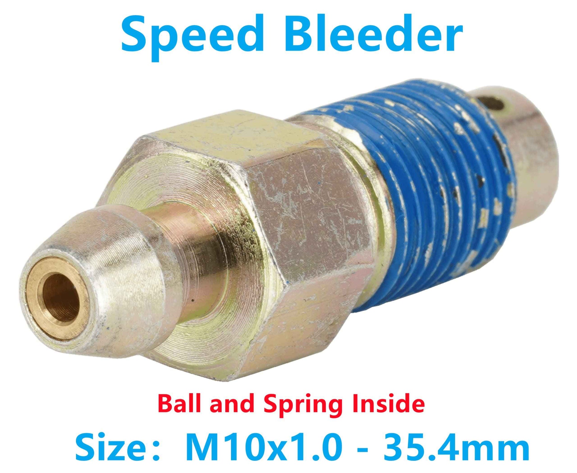 Dsnaduo 4-Piece Speed Bleeder Kit with Dust Caps - M10x1.0-35.4mm, H9410-4, 107392, 639560