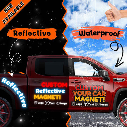 Custom Car Magnet with Your Logo ║ Advertise Your Business Vehicle Magnetic ║ Professionally Printed for Your Car Van Truck ║ Reflective Option Available║ We Print All Made in The USA