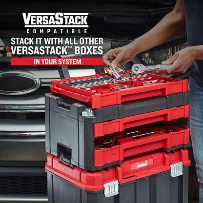 Craftsman Socket Set with Case VERSASTACK 230 Pcs Mechanics Tool Set, 1/4 in, 3/8 in, and 1/2 Drive, Standard and Deep Socket Set, Short and Long Arm Hex Keys (CMMT45306)