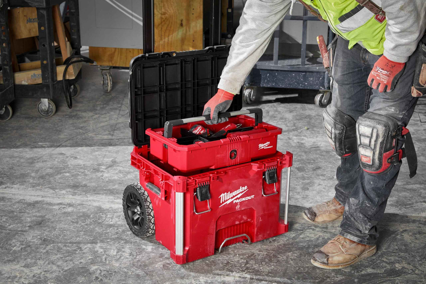 Milwaukee Electric - PACKOUT 10 Compact Portable Tool Box with ADJUSTA