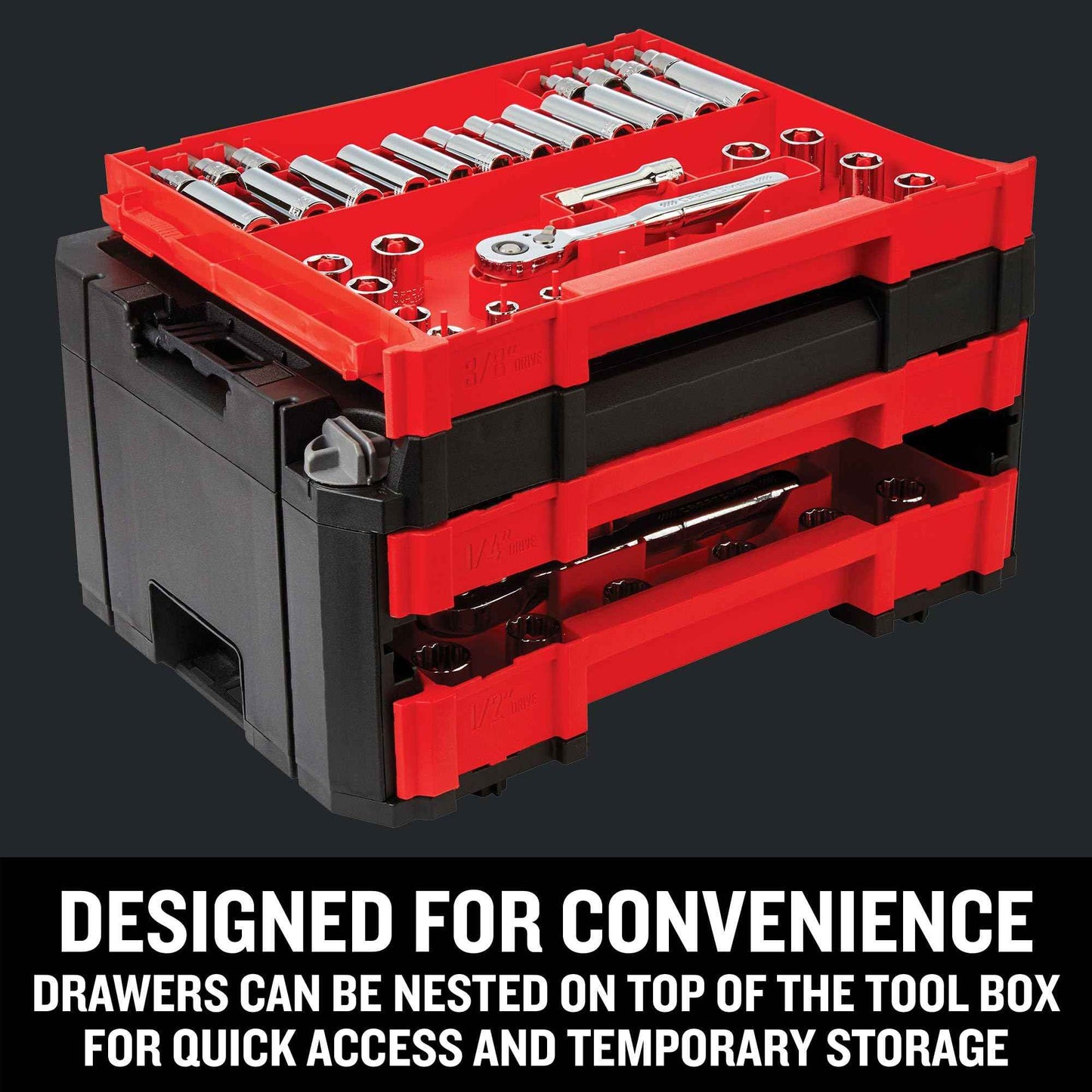 Craftsman Socket Set with Case VERSASTACK 230 Pcs Mechanics Tool Set, 1/4 in, 3/8 in, and 1/2 Drive, Standard and Deep Socket Set, Short and Long Arm Hex Keys (CMMT45306)