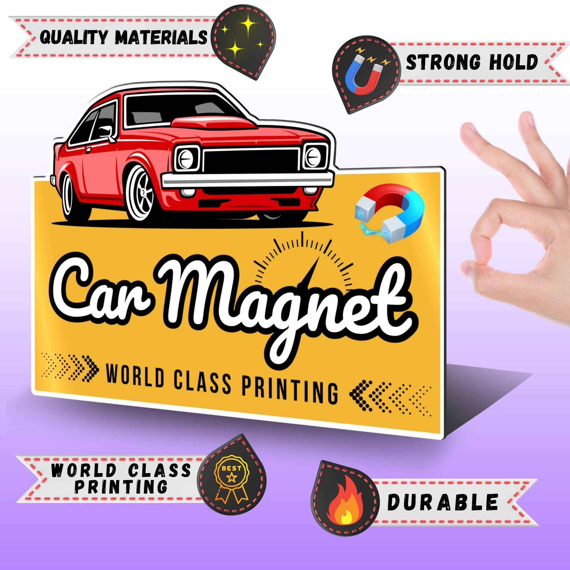 Custom Car Magnet with Your Logo ║ Advertise Your Business Vehicle Magnetic ║ Professionally Printed for Your Car Van Truck ║ Reflective Option Available║ We Print All Made in The USA