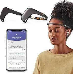 MUSE 2: The Brain Sensing Headband - EEG MUSE Headband Meditation Tracker and Monitor - Multi Sensor Biofeedback Devices for Home Use with Responsive Sound Feedback Guidance - Neurofeedback Devices