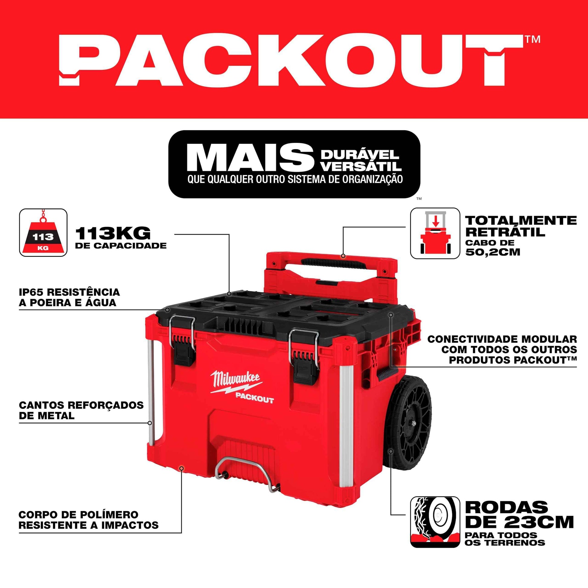 Milwaukee Electric - PACKOUT 10 Compact Portable Tool Box with ADJUSTA