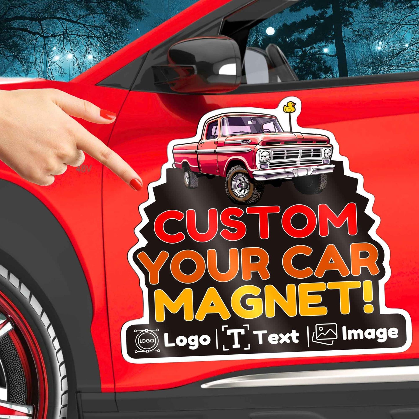 Custom Car Magnet with Your Logo ║ Advertise Your Business Vehicle Magnetic ║ Professionally Printed for Your Car Van Truck ║ Reflective Option Available║ We Print All Made in The USA