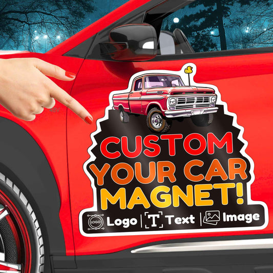 Custom Car Magnet with Your Logo ║ Advertise Your Business Vehicle Magnetic ║ Professionally Printed for Your Car Van Truck ║ Reflective Option Available║ We Print All Made in The USA