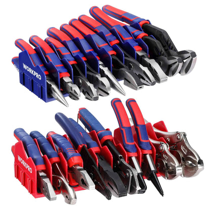 WORKPRO 2-Pack Plier Organizer Rack, Pliers Holder and Cutter Organizers with Non-Slip Rubber Base, 20-Slot Tool Box Organizer, Tool Drawer Organizer, Tool Storage, Plier Rack (Pliers Not Included)