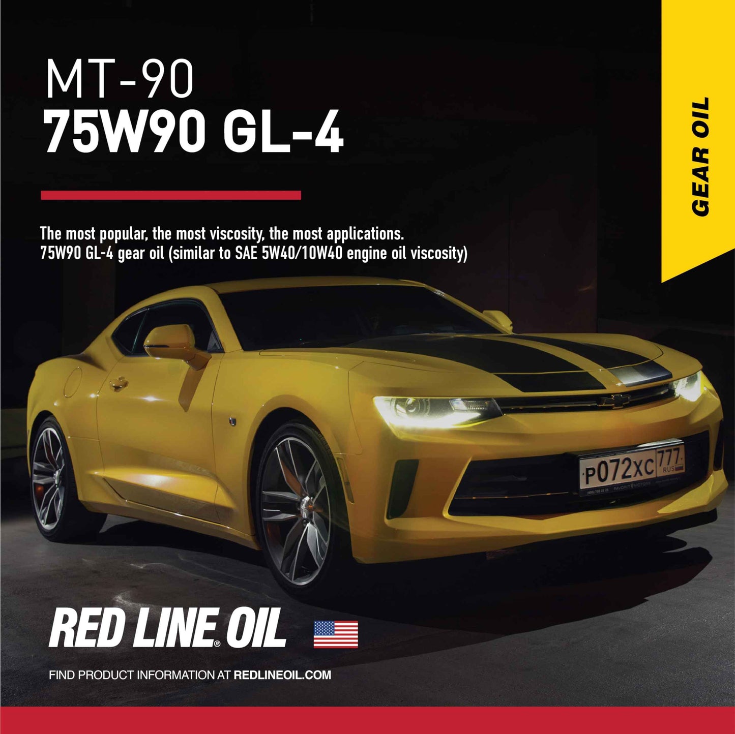 Red Line 50304 MT-90 75W-90 GL-4 Manual Transmission and Transaxle Lubricant (MTL) - 1 Quart (2 Pack)