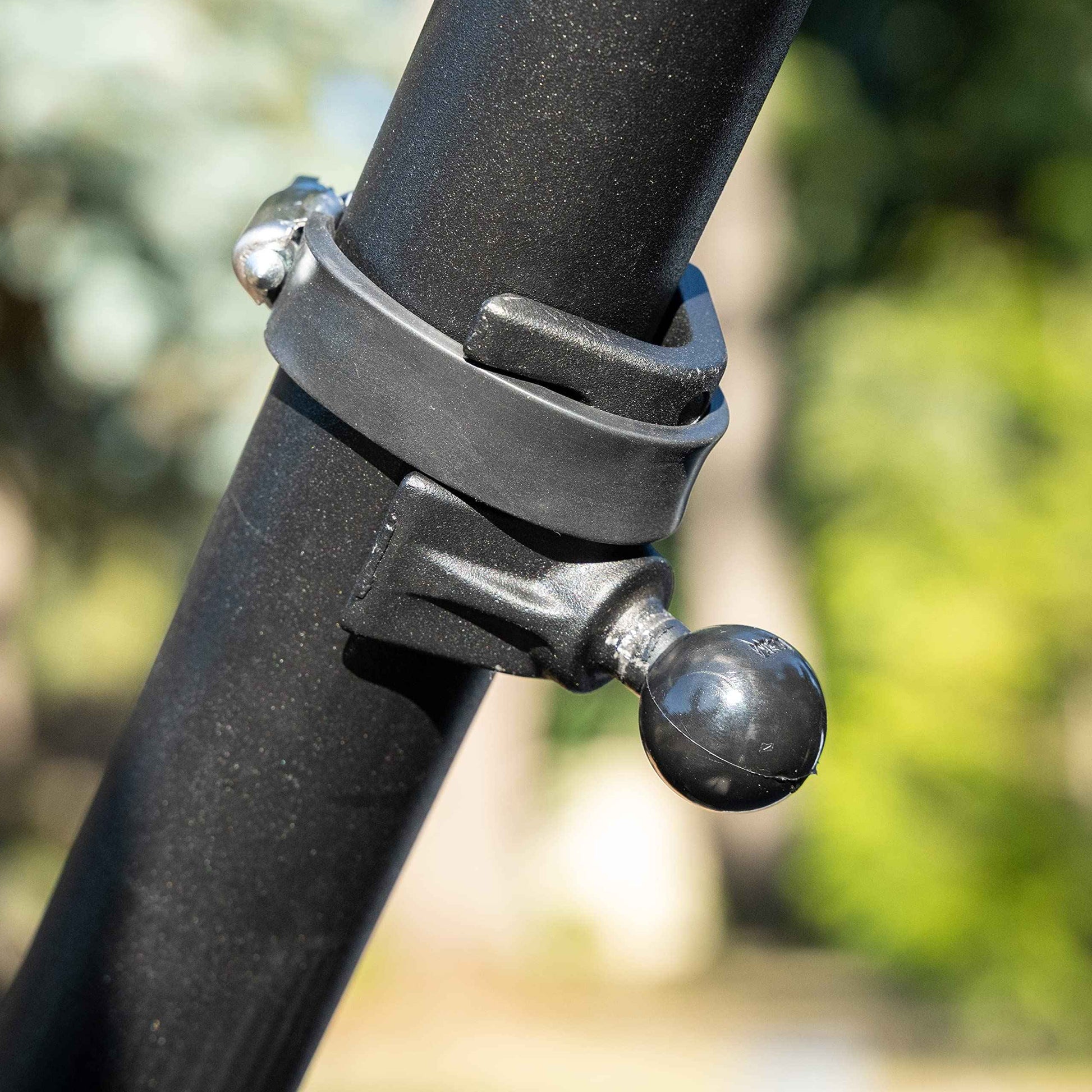 RAM Mounts RAM-B-108BU Strap Hose Clamp Ball Base with B Size 1" Ball for Rails 1" to 2.1" in Diameter