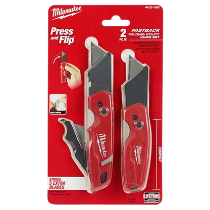Milwaukee 48-22-1503 2PK FASTBACK™ Folding Utility Knife Set