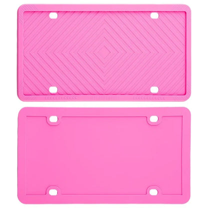 Slide that Plate Cover In and Out with Ease! Slotted Silicone License Plate Frame