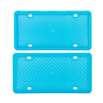 Slide that Plate Cover In and Out with Ease! Slotted Silicone License Plate Frame