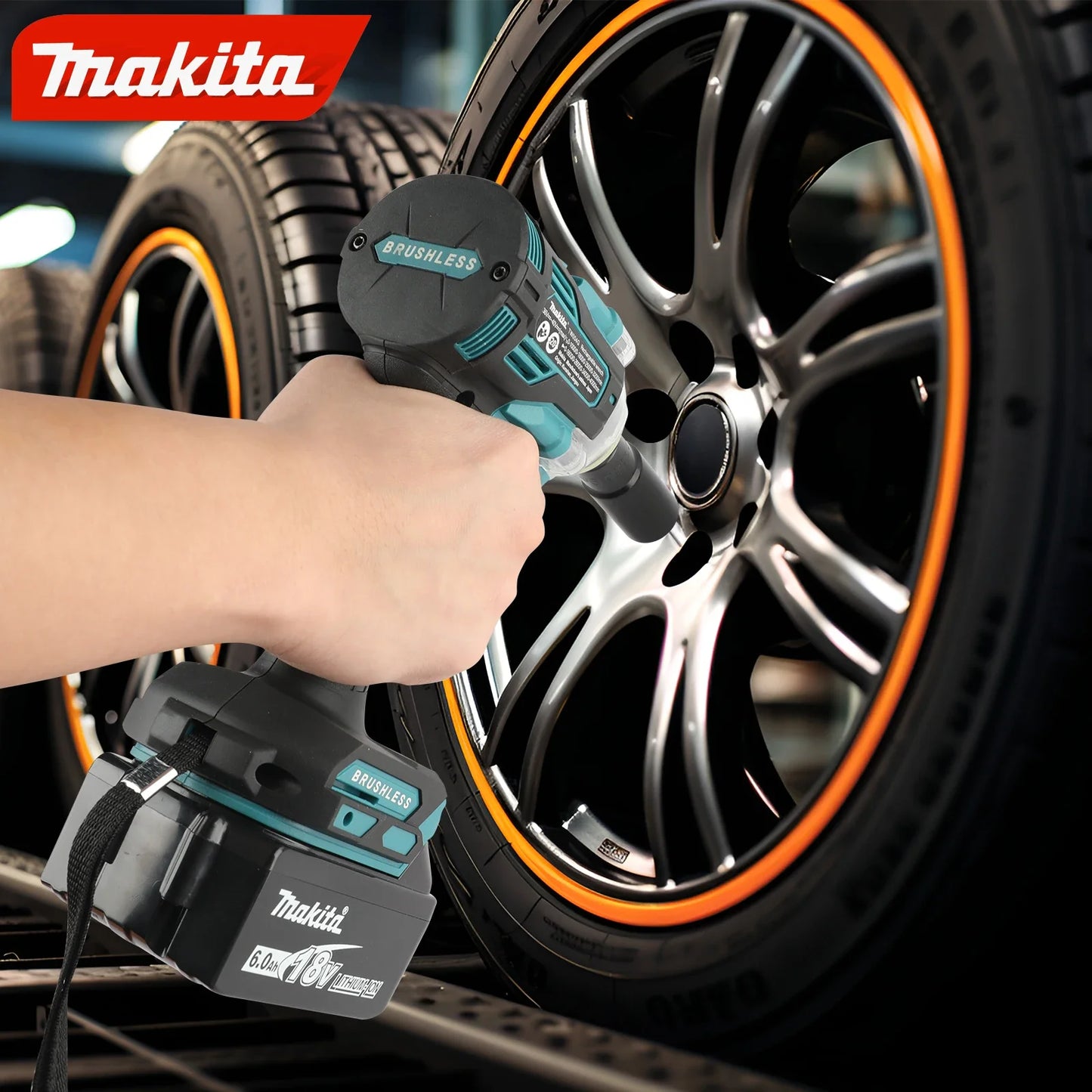 Makita TW004 40V Brushless Lithium - ion Charging Impact Wrench - High Torque Electric Tool
