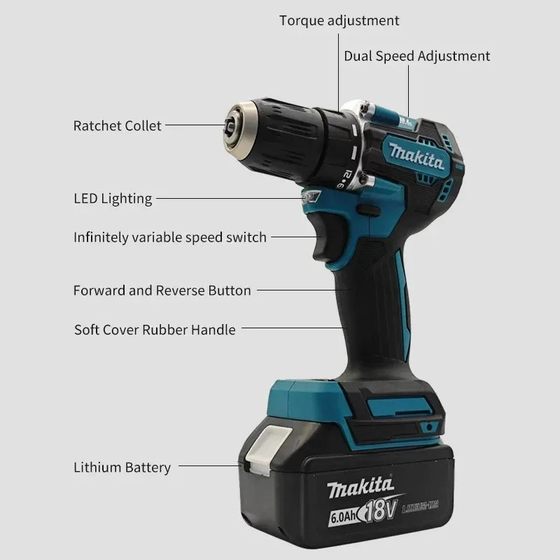 Makita DDF487 10MM Screwdriver / Impact Drill Brushless